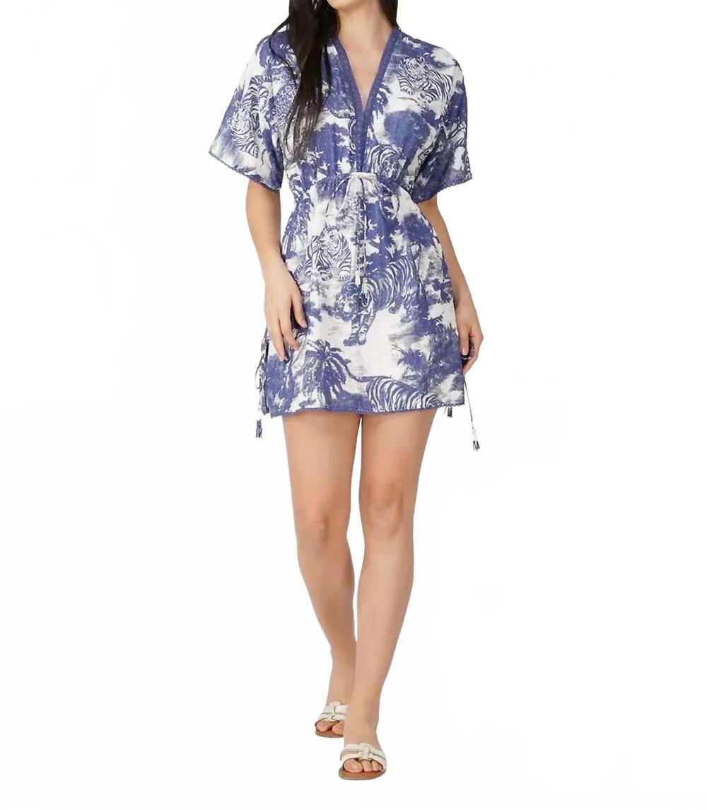 NEW AMERICA & BEYOND call of the wild mini dress in midnight blue